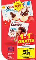 Promotions Sticks ice cream kinder chocolate - Kinder - Valide de 19/06/2024 à 25/06/2024 chez Carrefour