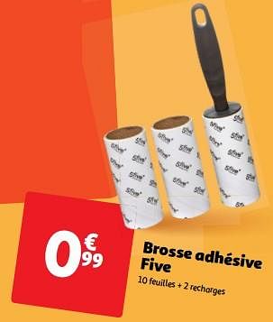 Promoties Brosse adhésive five - Five - Geldig van 18/06/2024 tot 23/06/2024 bij Auchan