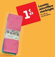 Promoties Lavette microfibre starbright - Huismerk - Auchan - Geldig van 18/06/2024 tot 23/06/2024 bij Auchan