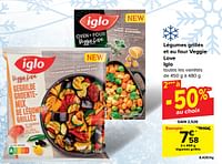 Promotions Légumes grillés - Iglo - Valide de 19/06/2024 à 01/07/2024 chez Carrefour