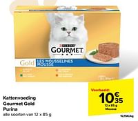 Promoties Kattenvoeding gourmet gold purina mousse - Purina - Geldig van 19/06/2024 tot 01/07/2024 bij Carrefour