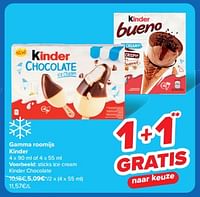 Promoties Ticks ice cream kinder chocolate - Kinder - Geldig van 19/06/2024 tot 01/07/2024 bij Carrefour