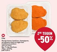 Promoties Croc kip, ham-kaas - Huismerk - Delhaize - Geldig van 20/06/2024 tot 26/06/2024 bij Delhaize