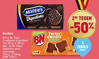 Promoties Mc vities, digestives pure chocolade - McVitie's - Geldig van 20/06/2024 tot 26/06/2024 bij Delhaize