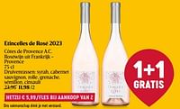 Promoties Etincelles de rosé 2023 - Rosé wijnen - Geldig van 20/06/2024 tot 26/06/2024 bij Delhaize