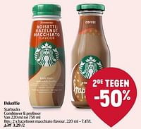 Promoties Ijskoffie hazelnoot macchiato flavour - Starbucks - Geldig van 20/06/2024 tot 26/06/2024 bij Delhaize