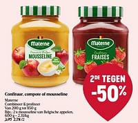 Promoties Mousseline van belgische appelen - Materne - Geldig van 20/06/2024 tot 26/06/2024 bij Delhaize