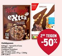 Promoties Ontbijtgranen extra, puur - Kellogg's - Geldig van 20/06/2024 tot 26/06/2024 bij Delhaize