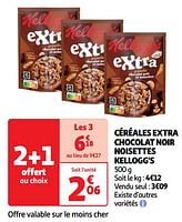 Promoties Céréales extra chocolat noir noisettes kellogg`s - Kellogg's - Geldig van 18/06/2024 tot 23/06/2024 bij Auchan