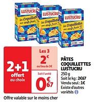 Promoties Pâtes coquillettes lustucru - Lustucru - Geldig van 18/06/2024 tot 23/06/2024 bij Auchan