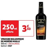 Promoties Vinaigre balsamique de modène maille - Maille - Geldig van 18/06/2024 tot 23/06/2024 bij Auchan