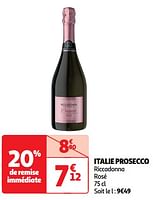 Promoties Italie prosecco riccadonna rosé - Schuimwijnen - Geldig van 18/06/2024 tot 23/06/2024 bij Auchan