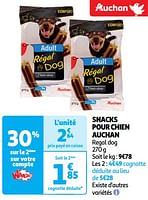 Promoties Snacks pour chien auchan - Huismerk - Auchan - Geldig van 18/06/2024 tot 23/06/2024 bij Auchan