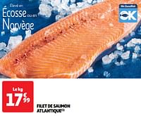 Promoties Filet de saumon atlantique - Huismerk - Auchan - Geldig van 18/06/2024 tot 23/06/2024 bij Auchan