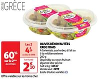 Promoties Olives dénoyautées croc frais - Croc Frais - Geldig van 18/06/2024 tot 23/06/2024 bij Auchan