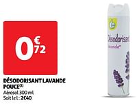 Promoties Désodorisant lavande pouce - Huismerk - Auchan - Geldig van 18/06/2024 tot 23/06/2024 bij Auchan