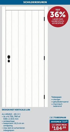 Promoties Design met verticale lijn tubespaan - Huismerk - Zelfbouwmarkt - Geldig van 18/06/2024 tot 15/07/2024 bij Zelfbouwmarkt