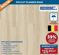 Promoties Pvc-lvt planken rigid - Uniclic - Geldig van 18/06/2024 tot 15/07/2024 bij Zelfbouwmarkt