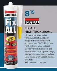 Fix all high tack-Soudal