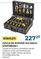 Promoties Gevulde koffer 142-delig stmt98109-1 - Stanley - Geldig van 01/06/2024 tot 31/07/2024 bij Group Meno