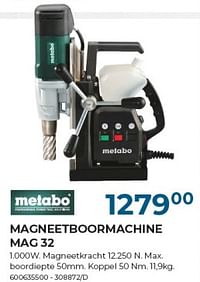 Metabo magneetboormachine mag 32-Metabo