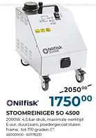 Promoties Nilfisk stoomreiniger so 4500 - Nilfisk - Geldig van 01/06/2024 tot 31/07/2024 bij Group Meno