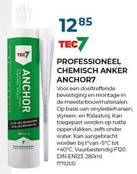 Professioneel chemisch anker anchor7-Tec 7