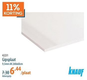 Promoties Gipsplaat - Knauf - Geldig van 06/06/2024 tot 03/07/2024 bij Cevo Market