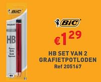 Promoties Hb set van 2 grafietpotloden - BIC - Geldig van 19/06/2024 tot 24/06/2024 bij Trafic