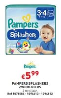 Promoties Pampers splashers zwemluiers - Pampers - Geldig van 19/06/2024 tot 24/06/2024 bij Trafic