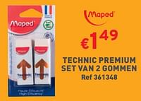 Promoties Technic premium set van 2 gommen - Maped - Geldig van 19/06/2024 tot 24/06/2024 bij Trafic