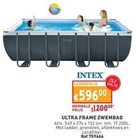 Promoties Ultra frame zwembad - Intex - Geldig van 19/06/2024 tot 24/06/2024 bij Trafic