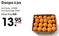 Promotions Oranges à jus - Produit Maison - Sligro - Valide de 18/06/2024 à 22/06/2024 chez Sligro