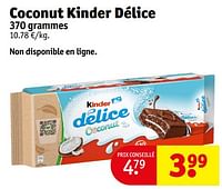 Promotions Coconut kinder délice - Kinder - Valide de 18/06/2024 à 23/06/2024 chez Kruidvat