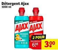 Promotions Détergent ajax - Ajax - Valide de 18/06/2024 à 23/06/2024 chez Kruidvat