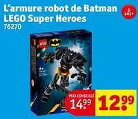 Promotions L’armure robot de batman lego super heroes 76270 - Lego - Valide de 18/06/2024 à 23/06/2024 chez Kruidvat