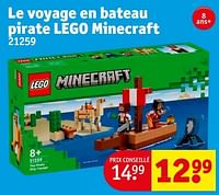 Promotions Le voyage en bateau pirate lego minecraft 21259 - Lego - Valide de 18/06/2024 à 23/06/2024 chez Kruidvat