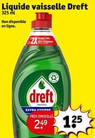 Promotions Liquide vaisselle dreft - Dreft - Valide de 18/06/2024 à 23/06/2024 chez Kruidvat