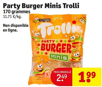 Promotions Party burger minis trolli - Trolli - Valide de 18/06/2024 à 23/06/2024 chez Kruidvat