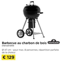 Promotions Barbecue au charbon de bois napoleon charcoal kettle - Napoleon - Valide de 26/05/2024 à 30/06/2024 chez Molecule