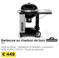 Promotions Barbecue au charbon de bois napoleon kart - Napoleon - Valide de 26/05/2024 à 30/06/2024 chez Molecule