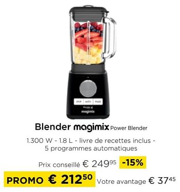 Promotions Blender magimix power blender - Magimix - Valide de 26/05/2024 à 30/06/2024 chez Molecule