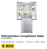 Promotions Réfrigérateur-congélateur haier hfr5719enmg - Haier - Valide de 26/05/2024 à 30/06/2024 chez Molecule