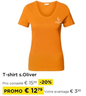 Promotions T-shirt s.oliver - S. Oliver - Valide de 26/05/2024 à 30/06/2024 chez Molecule