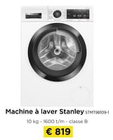 Promotions Machine a laver stanley stmt98109-1 - Stanley - Valide de 26/05/2024 à 30/06/2024 chez Molecule