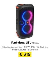 Promotions Partybox jbl 110 black - JBL - Valide de 26/05/2024 à 30/06/2024 chez Molecule