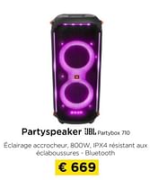 Promotions Partyspeaker jbl partybox 710 - JBL - Valide de 26/05/2024 à 30/06/2024 chez Molecule