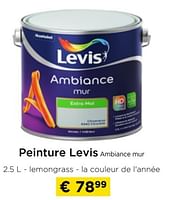 Promotions Peinture levis ambiance mur - Levis - Valide de 26/05/2024 à 30/06/2024 chez Molecule