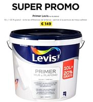 Promotions Primer levis mur + plafond - Levis - Valide de 26/05/2024 à 30/06/2024 chez Molecule