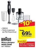 Promotions Braun mixeur plongeur mq55.254m - Braun - Valide de 19/06/2024 à 01/07/2024 chez Carrefour